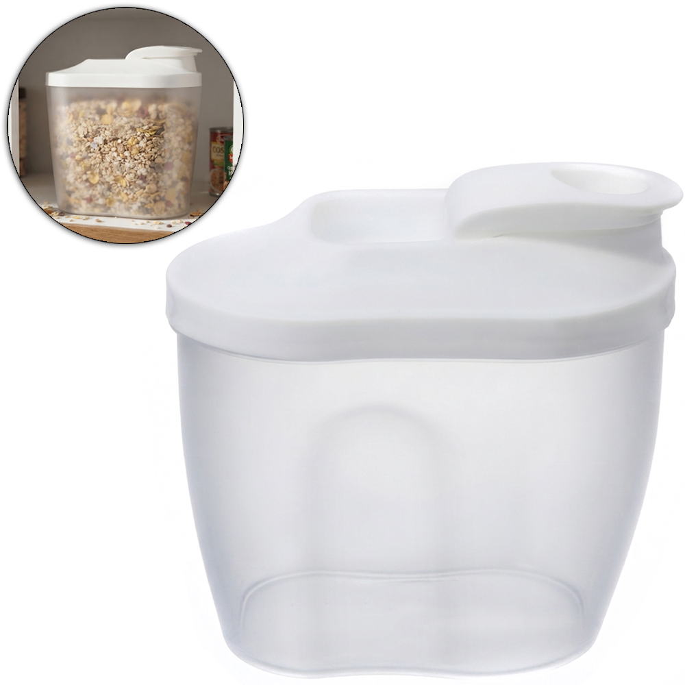 POTE PORTA MANTIMENTO DE PLASTICO COM TAMPA 1L