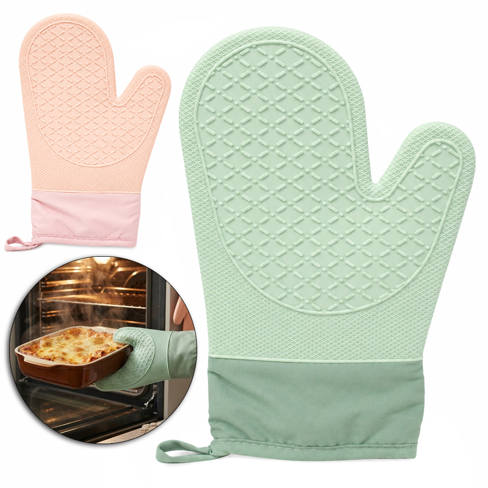 LUVA PARA COZINHA DE SILICONE TERMICA 28X19CM 