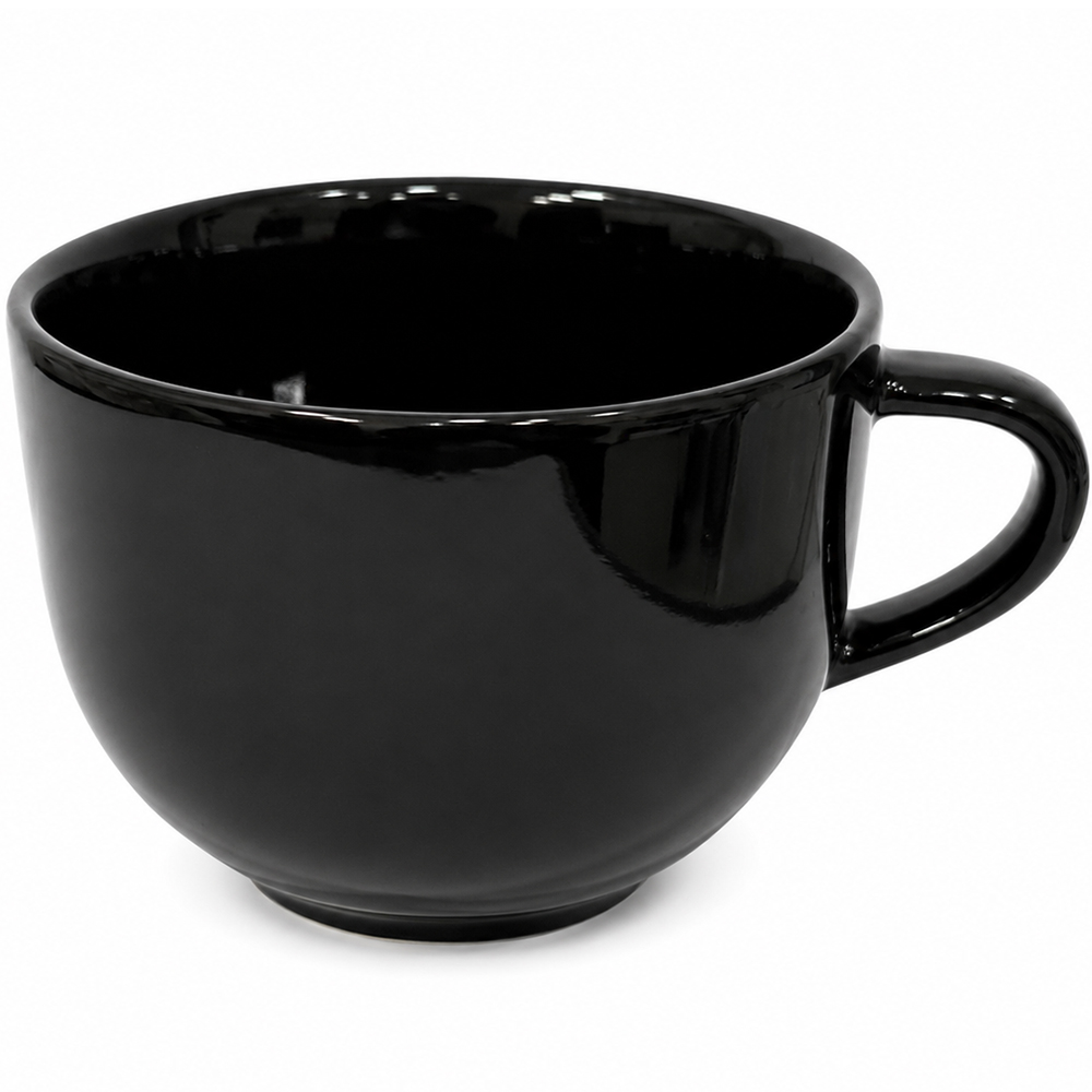 CANECA DE PORCELANA JUMBO PRETA 450ML 