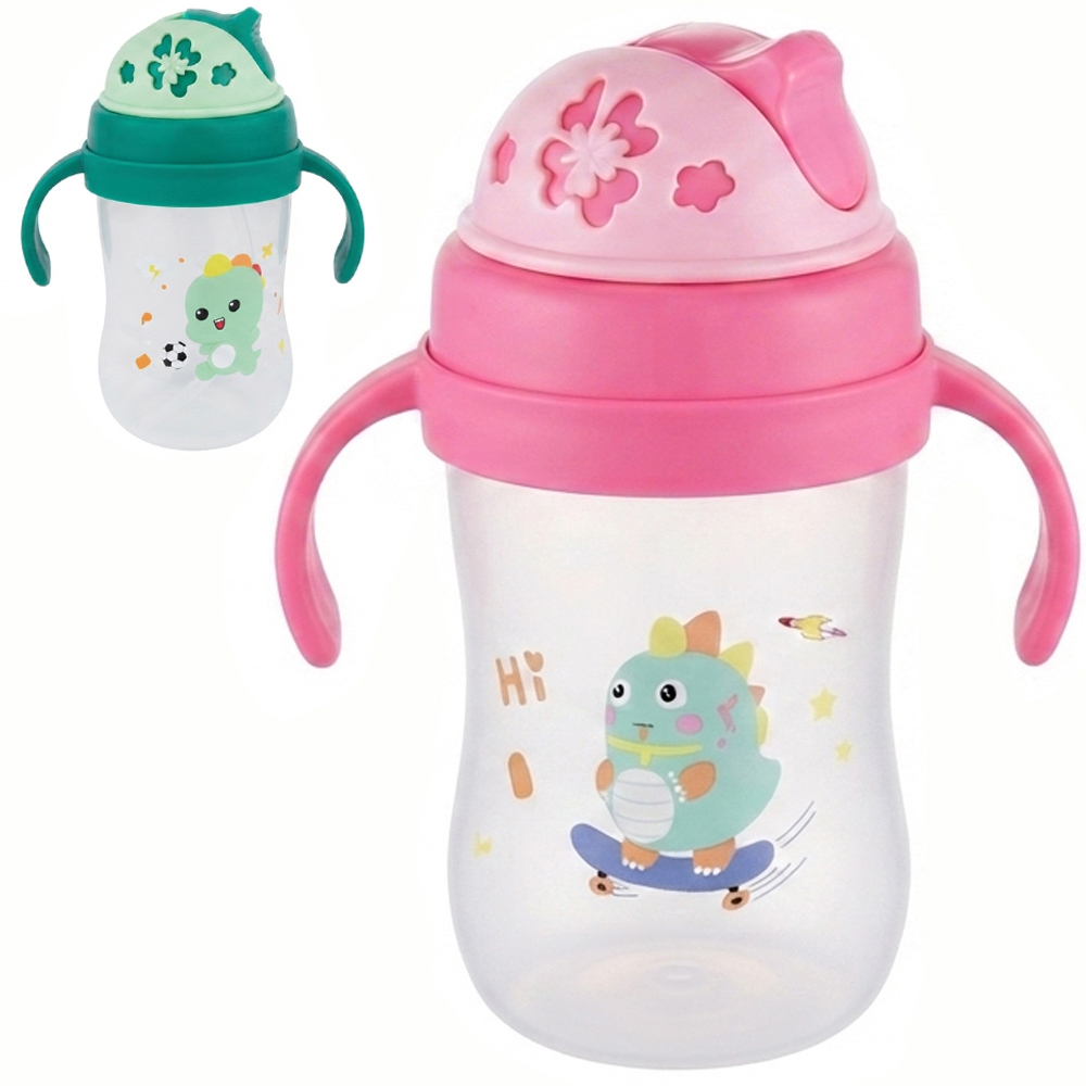 COPO BABY COM TAMPA E CANUDO + ALCA DE PLASTICO 300ML 