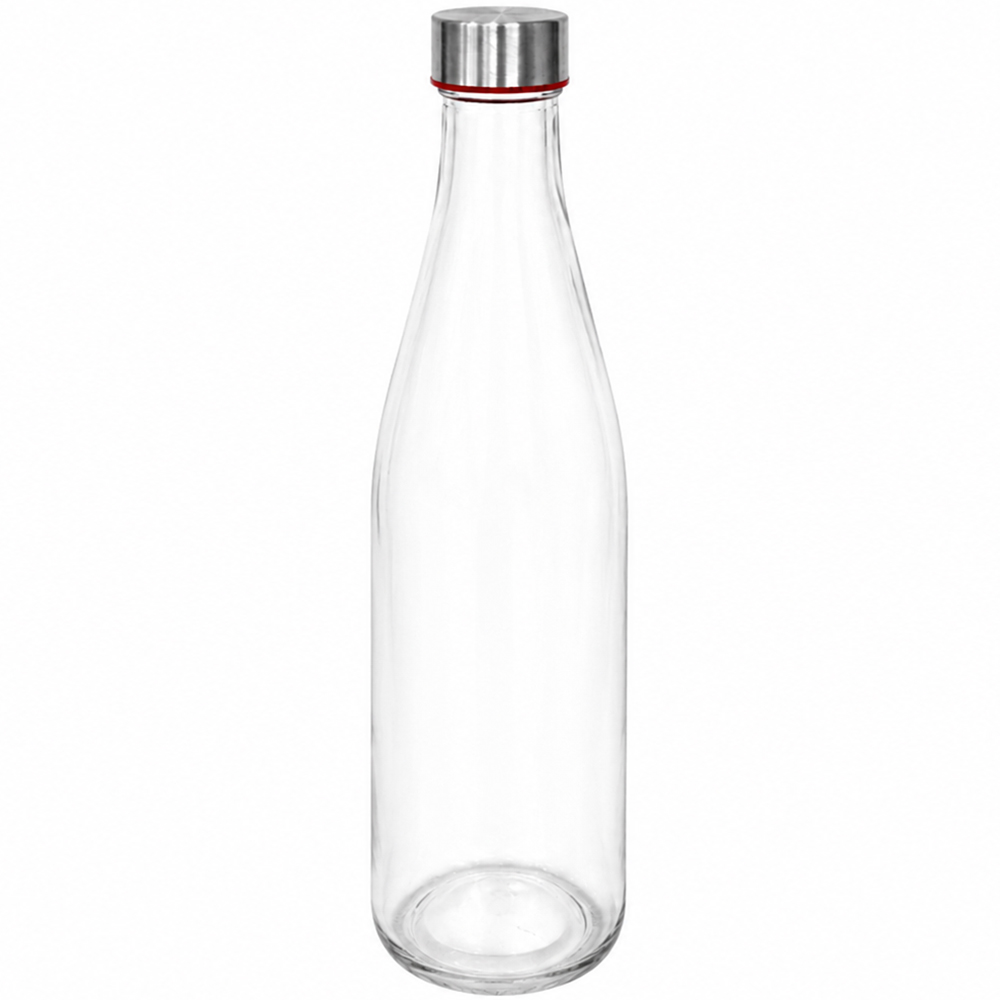 GARRAFA DE AGUA DE VIDRO COM TAMPA DE INOX 500ML