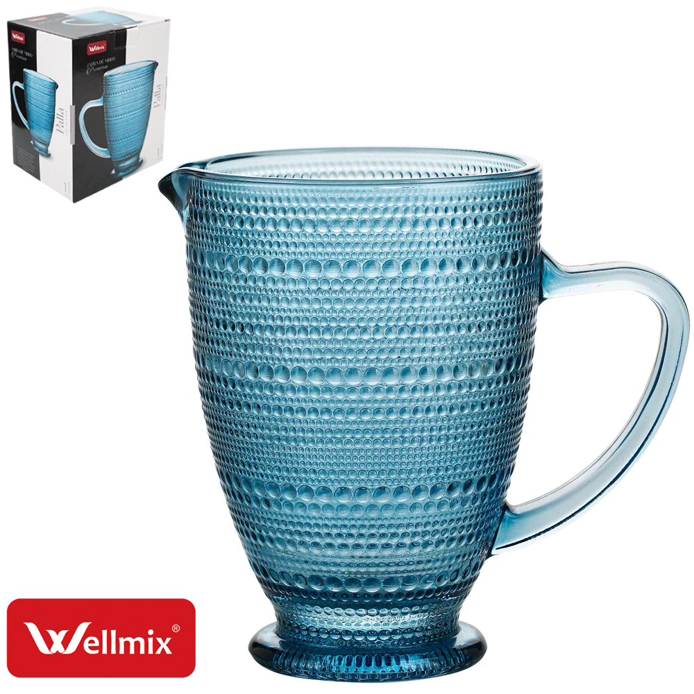 JARRA DE VIDRO PREMIUM PALLA COLLECTION AZUL ESCURO 1,3L