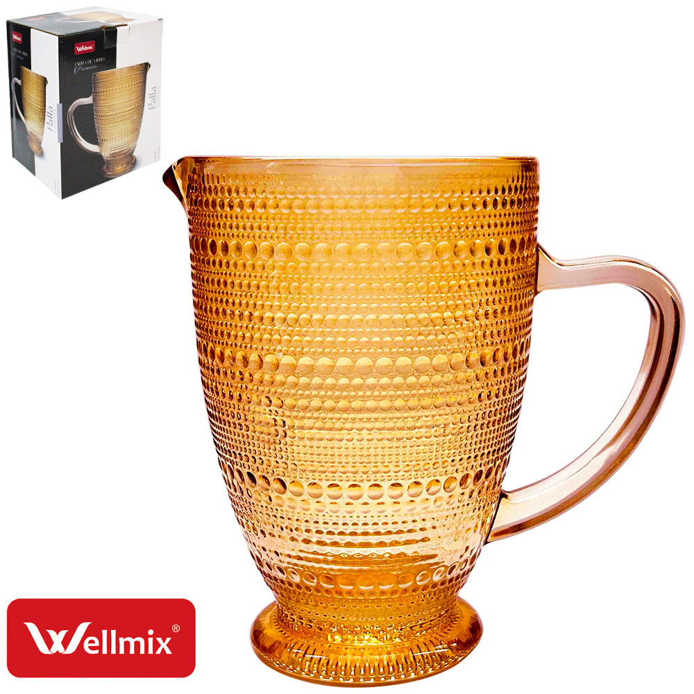 JARRA DE VIDRO PREMIUM PALLA COLLECTION AMBAR 1,3L 