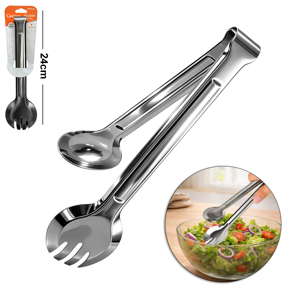  PEGADOR DE SALADA DE INOX 24X6,5CM 