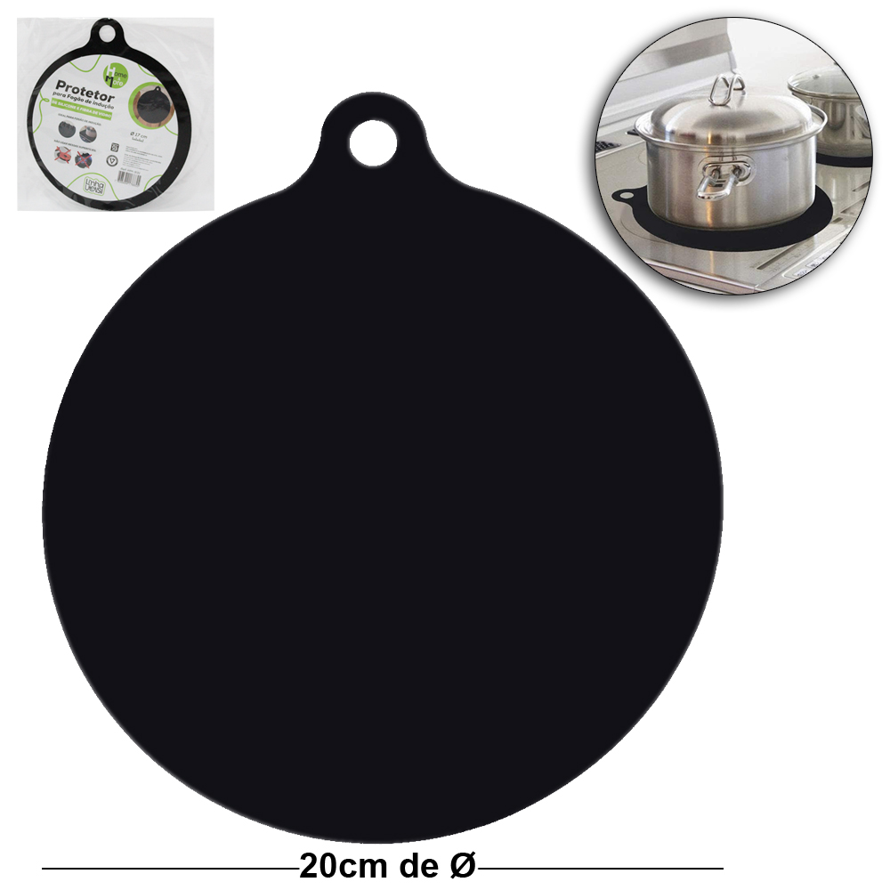 PROTETOR DE FOGAO PARA INDUCAO SILICONE / FIBRA DE VIDRO ANTIADERENTE 20CM DE Ø