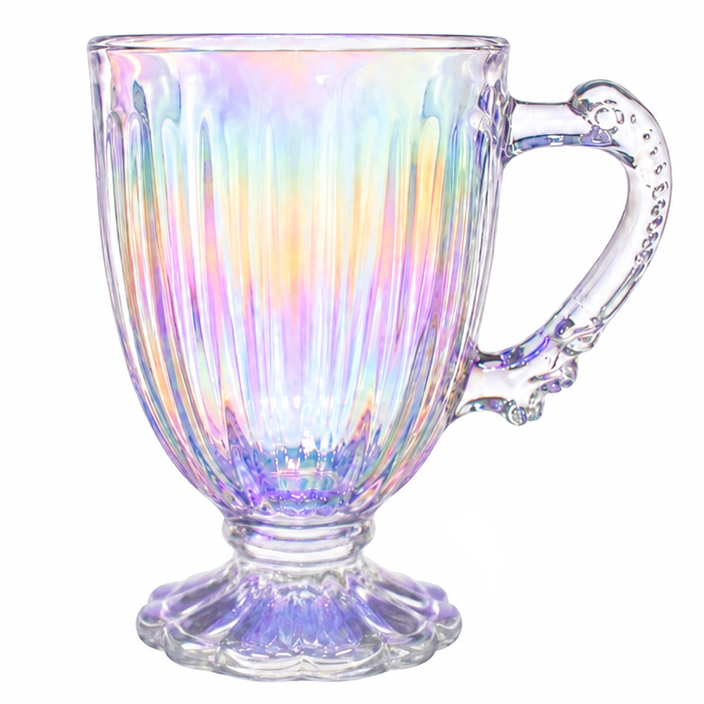 CANECA XICARA DE VIDRO CRISTAL CINTILANTE PARA CAFE / CAPPUCCINO PROVENCE 190ML