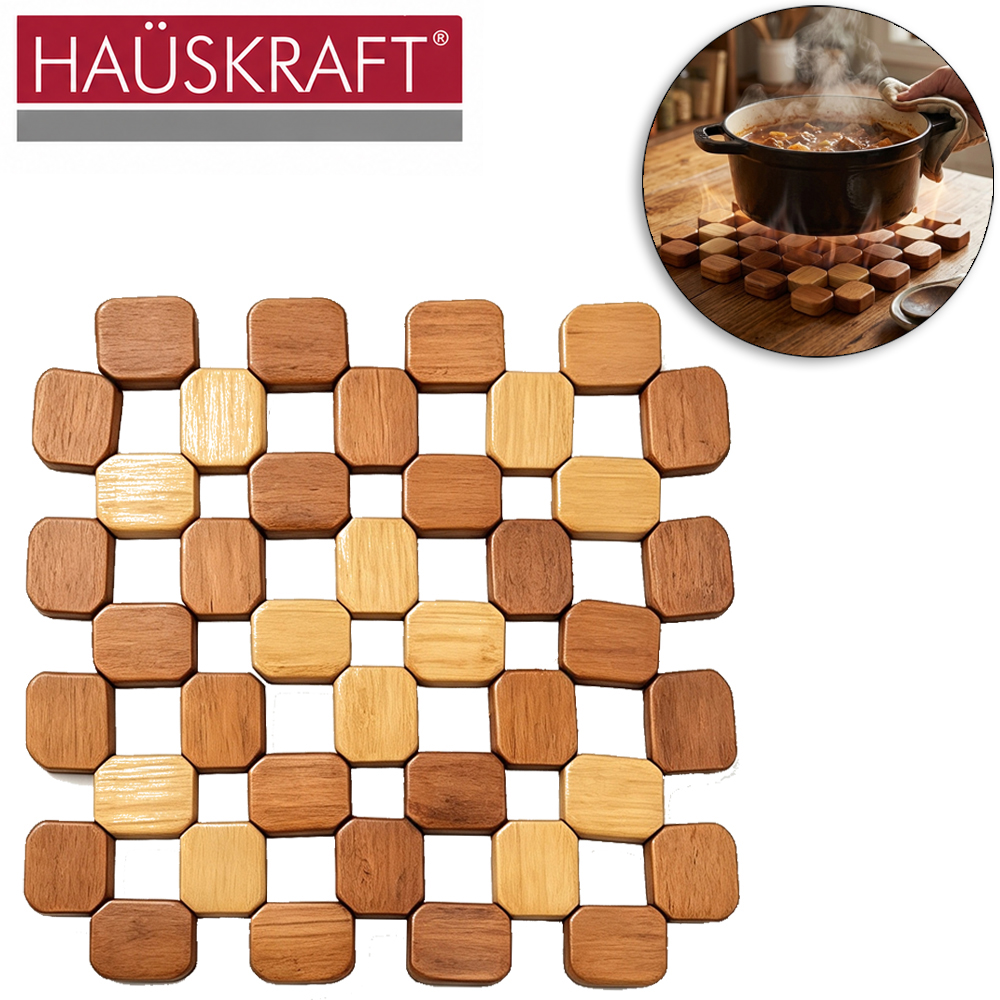 DESCANSO DE PANELA DE BAMBU QUADRADO HAUSKRAFT 15,5CM
