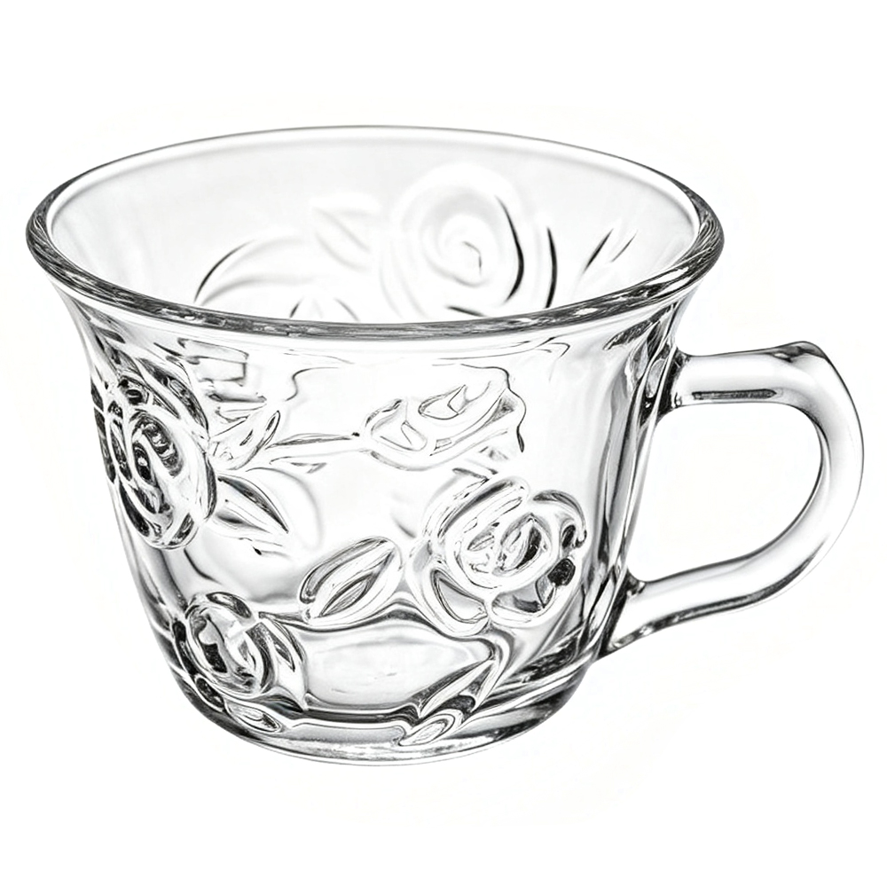 CANECA XICARA DE VIDRO ROSA SODA LIME 170ML