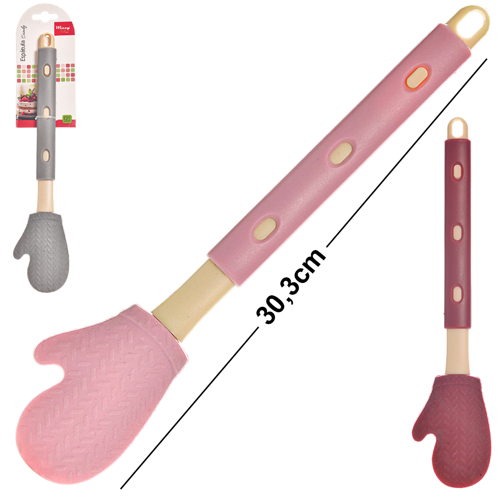 ESPATULA DE PAO DURO DE SILICONE LUVA COLORS CANDY 30,3X6CM