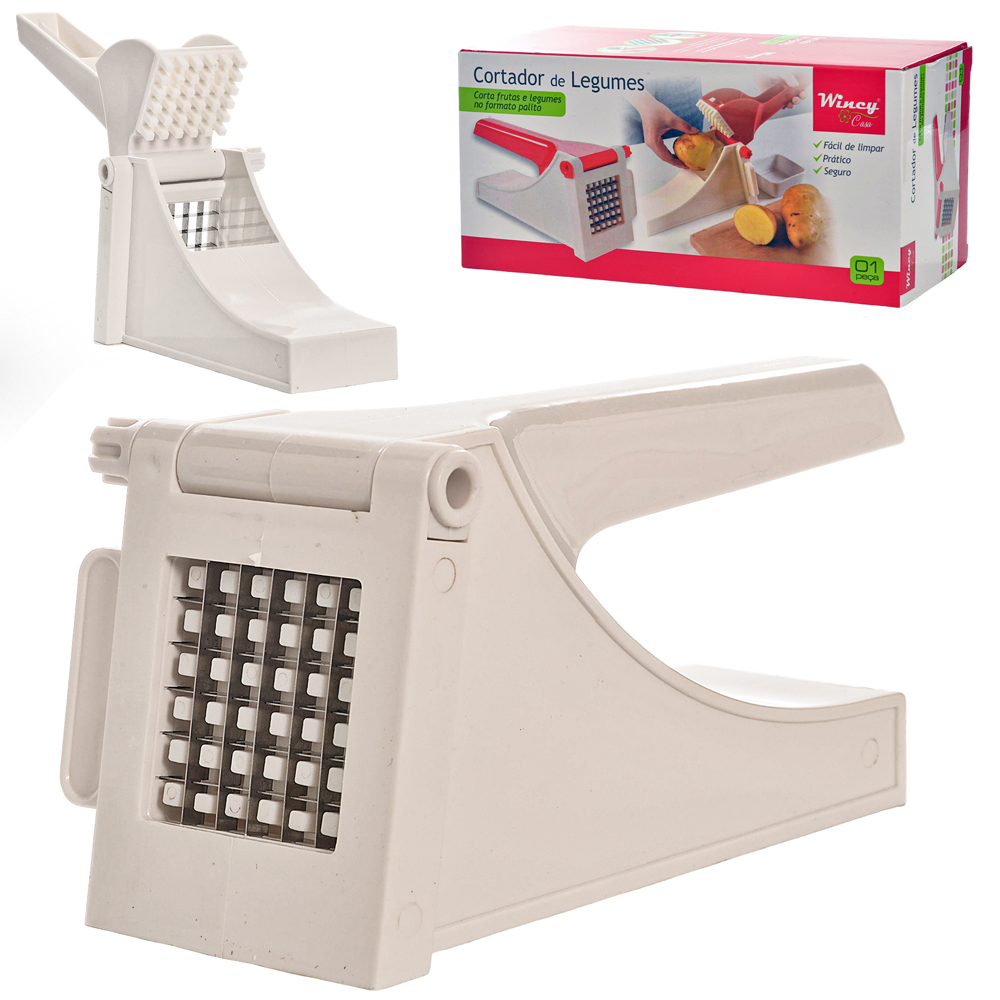 CORTADOR DE FRUTAS / LEGUMES DE INOX / PLASTICO 