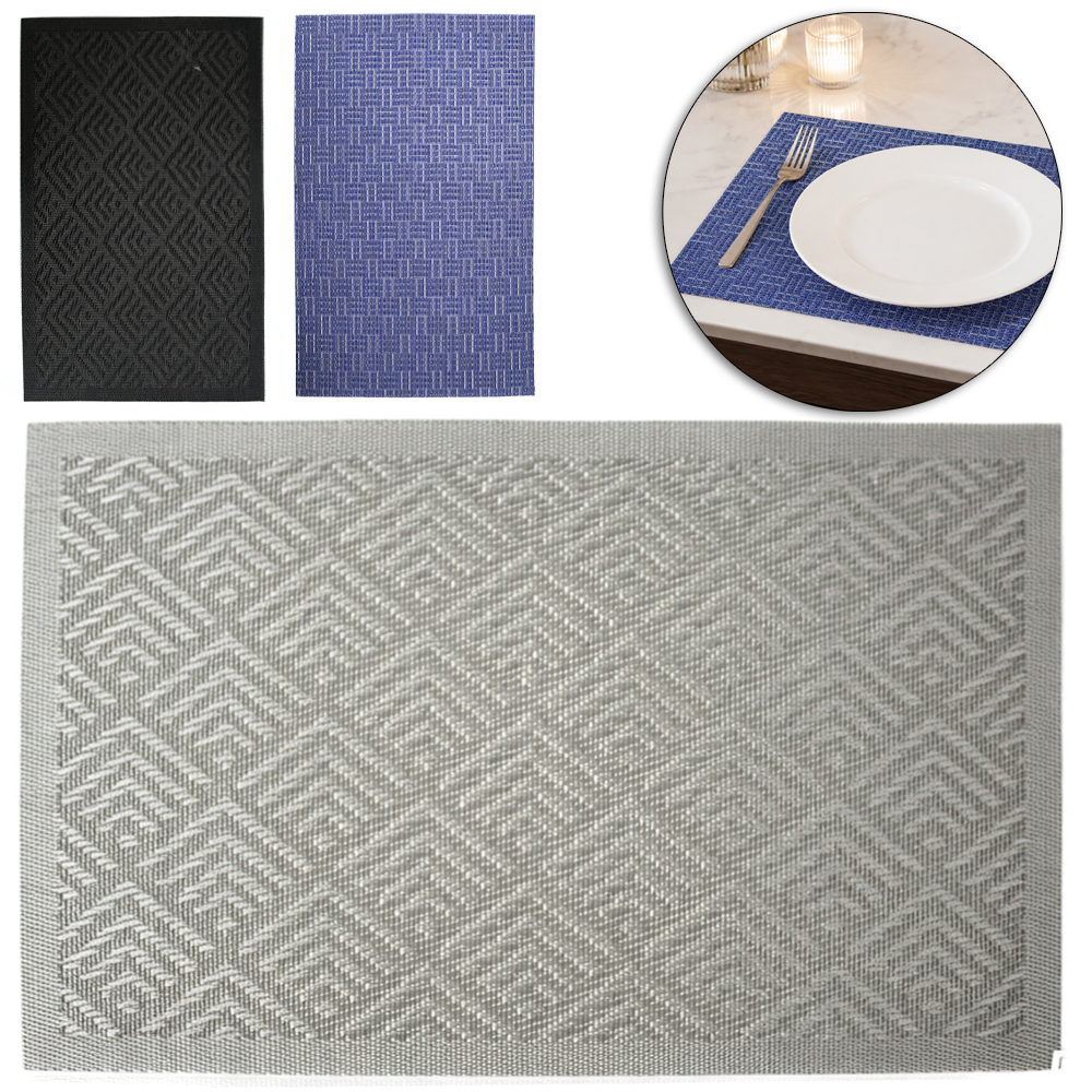 JOGO DE TOALHA AMERICANO DE PVC RETANGULAR 40X30CM 