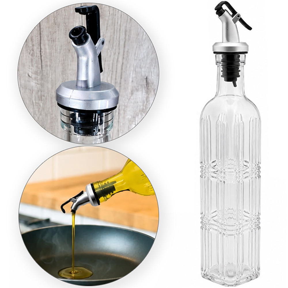 GALHETEIRO DE VIDRO COM BICO DOSADOR 500ML 