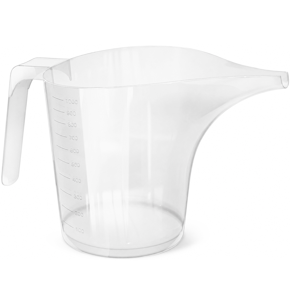 JARRA DE MEDIDA / DOSADOR GRADUADO DE PLASTICO BICO LONGO FUME 1L