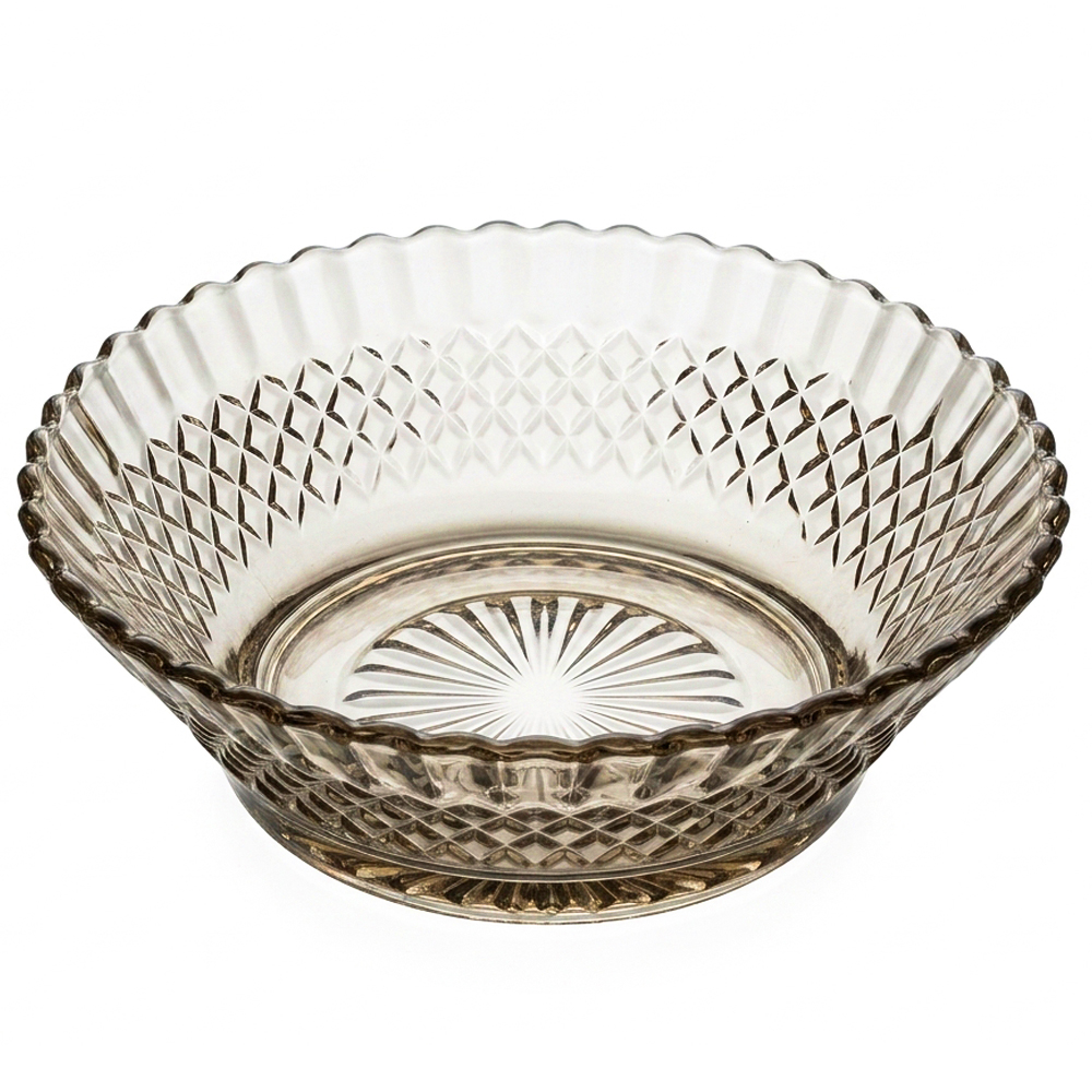 TIGELA DE VIDRO REDONDA BARROCO GOLD 570ML 17CM DE Ø
