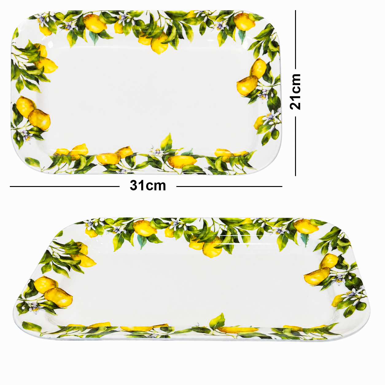 TRAVESSA DE MELAMINA RETANGULAR P PREMIUM SICILIA 31X21X3CM 