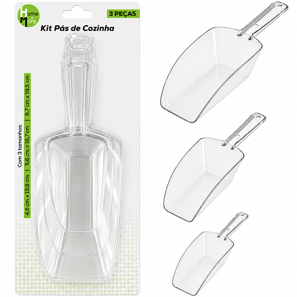 CONJUNTO DE PA / PEGADOR DE ACRILICO MULTIUSO COM 3 PECAS PMG 