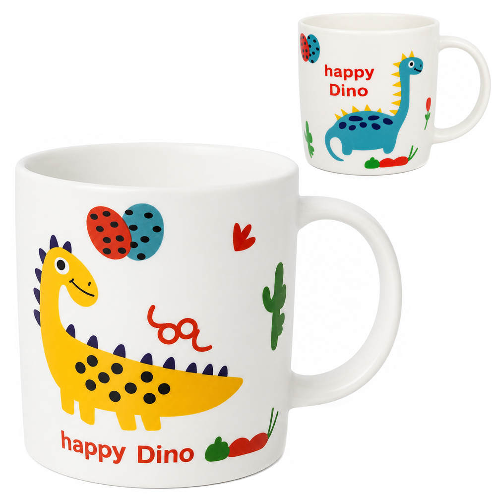 CANECA DE PORCELANA DINOSSAURO 300ML
