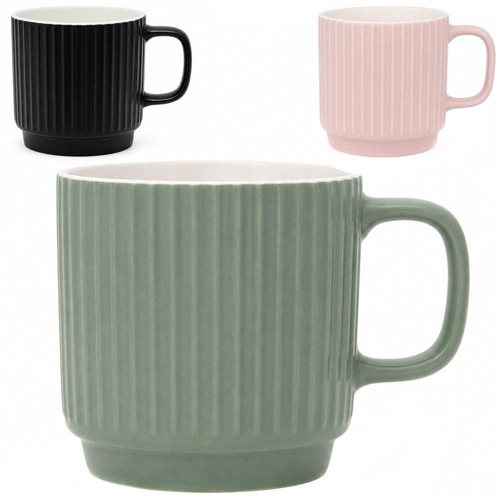 CANECA DE PORCELANA EMPILHAVEL 350ML