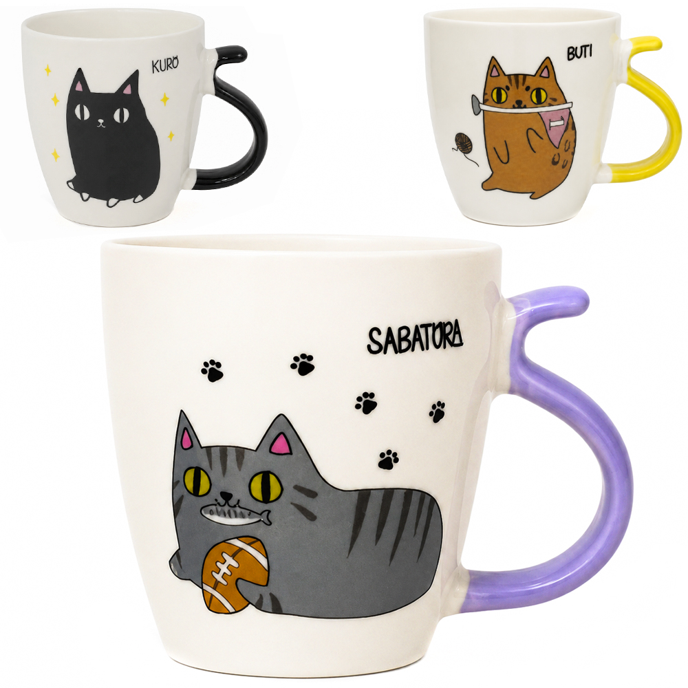 CANECA DE PORCELANA GATO 500ML