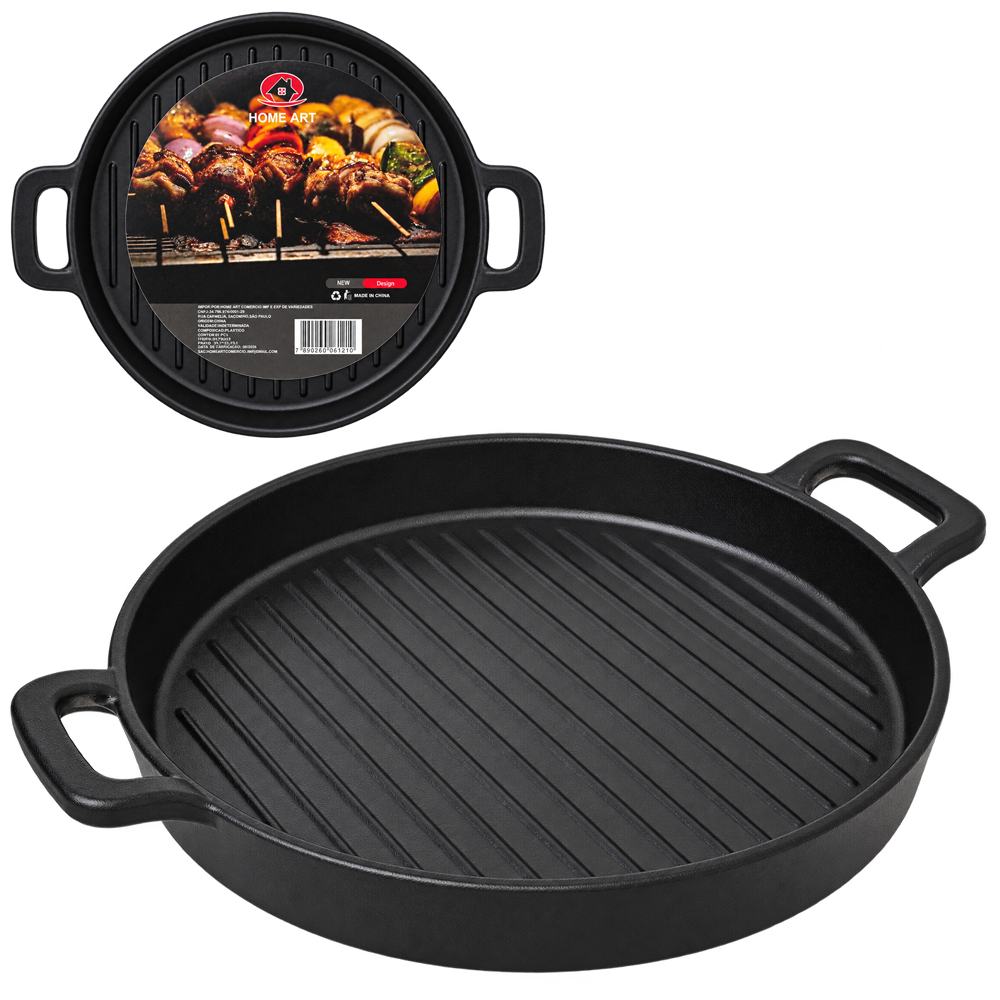 BANDEJA PETISQUEIRA DE MELAMINA REDONDA COM ALCA BLACK 3X24,5X20CM DE Ø