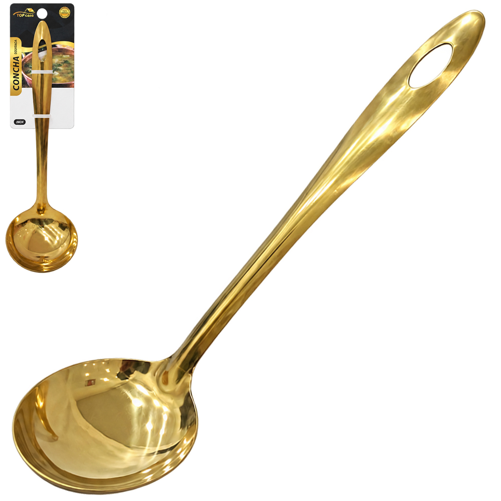 CONCHA DOURADA PREMIUM TOP CASA DE INOX 26,5X7,5CM