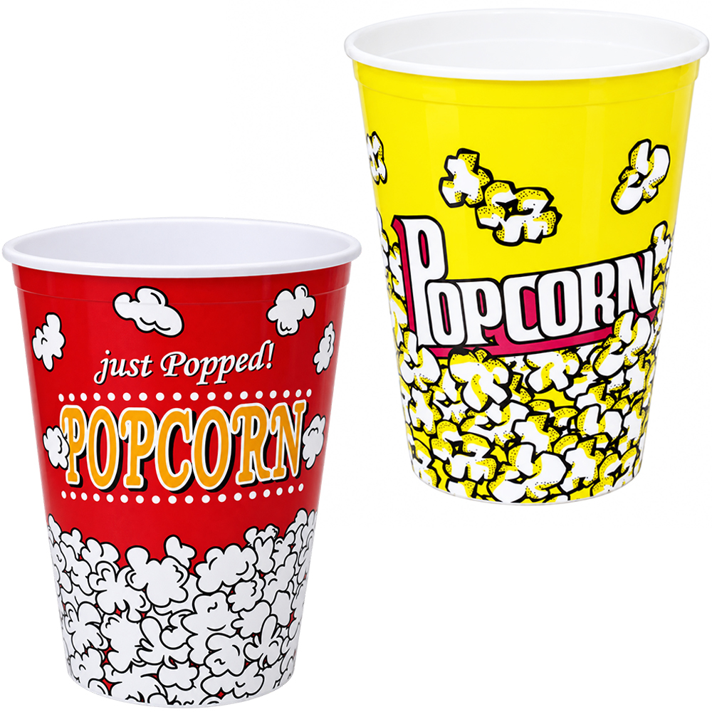 POTE BALDE DE PIPOCA DE PLASTICO POPCORN 2L 17,5X15CM DE Ø
