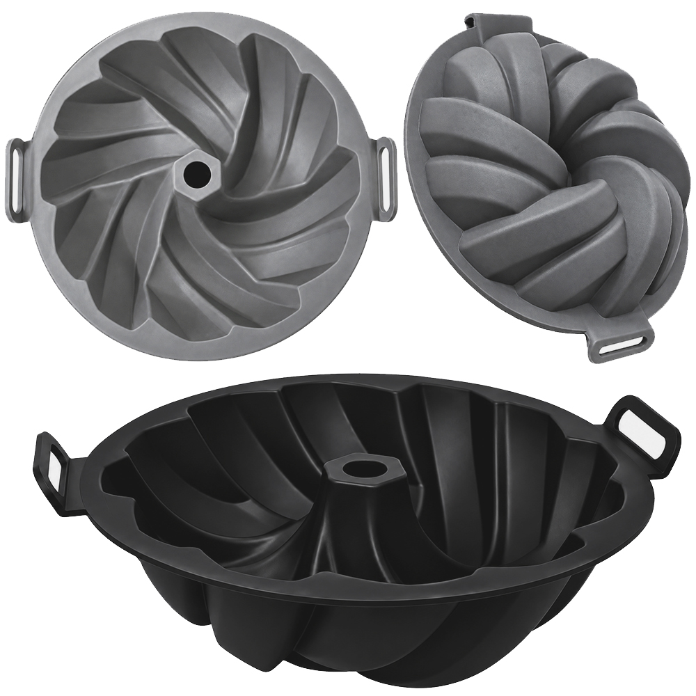 FORMA DE SILICONE REDONDA PARA BOLO / TORTA / PUDIM COM TUBO UTENSIL 5X23X19,8CM DE Ø 