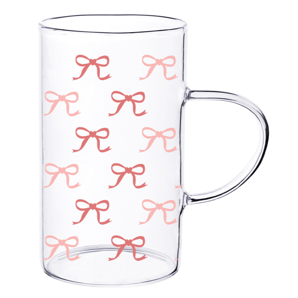 CANECA XICARA DE VIDRO BOROSSILICATO PARA CAFE / CAPPUCCINO LACINHO HAUSKRAFT 280ML