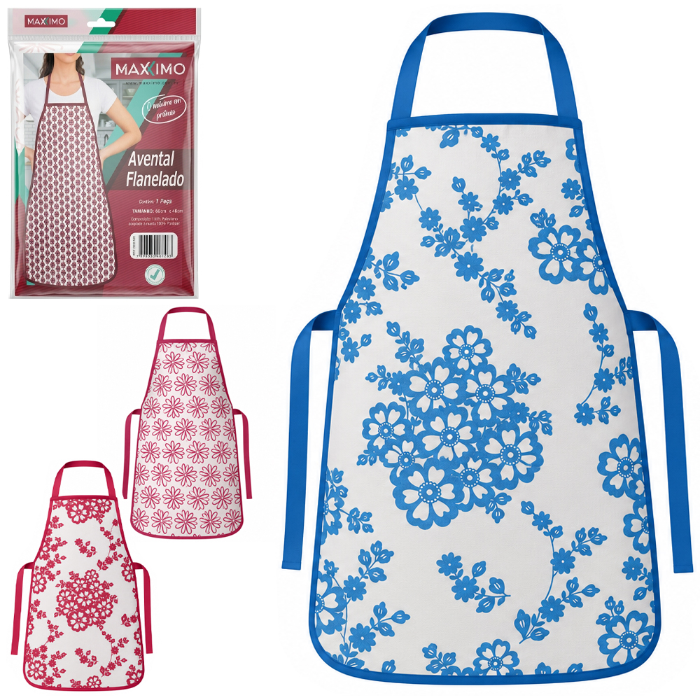 AVENTAL FLANELADO PARA COZINHA 66X46CM