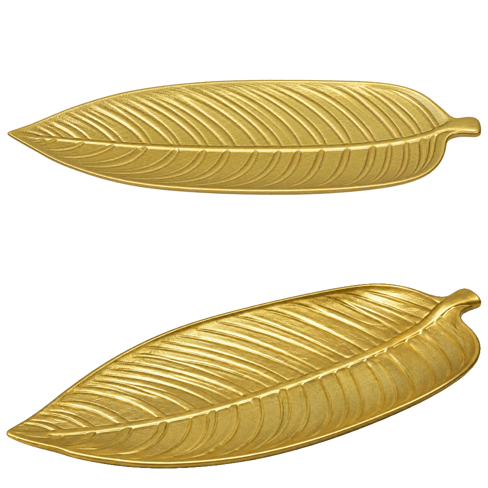 BANDEJA DE MADEIRA MDF FOLHA DECORATIVA METALIZADO DOURADO 45,5X18CM