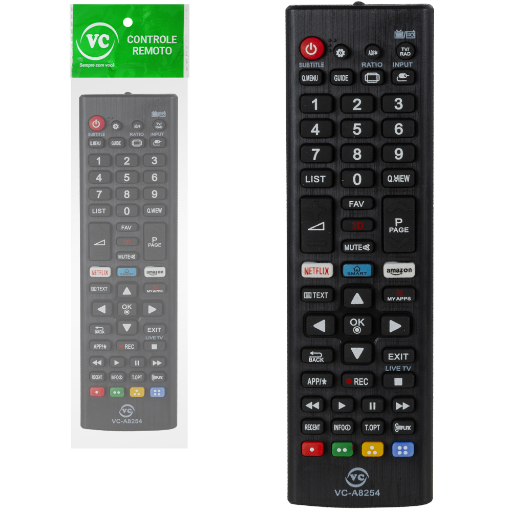 CONTROLE REMOTO COMPATIVEL TV LCD LG 17X4,5CM