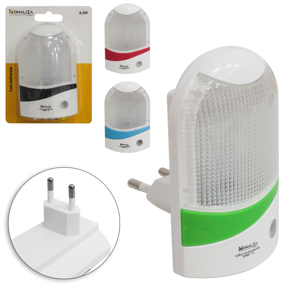 ABAJUR LUMINARIA DE TOMADA DE LED COM SENSOR BIVOLT