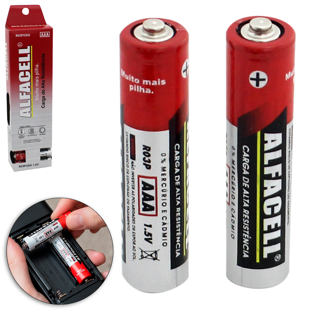 PILHA AAA PALITO 1,5V TABLETE COM 30 PECAS