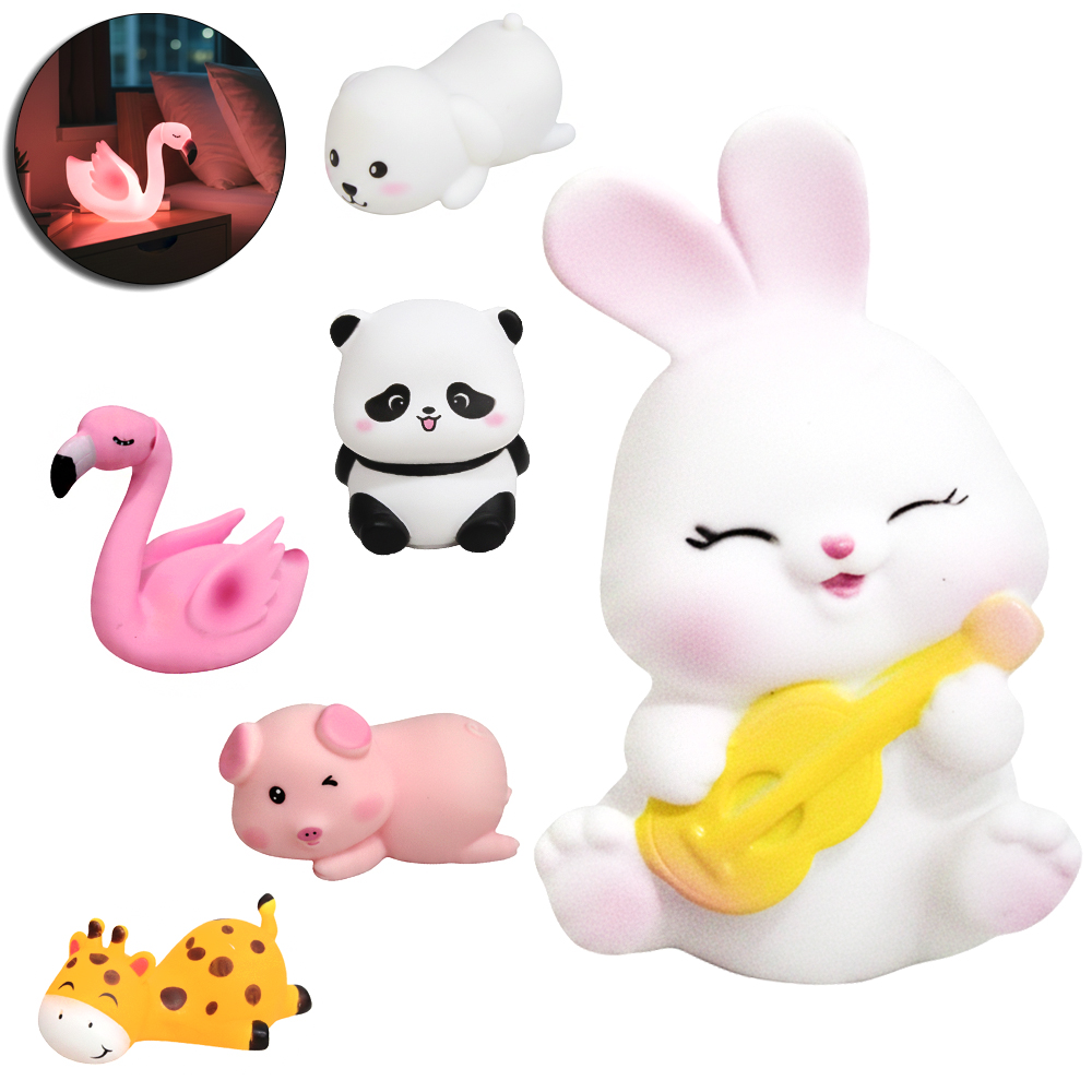 LUMINARIA DE MESA DE LED ANIMAIS SORTIDOS A BATERIA 10X10CM