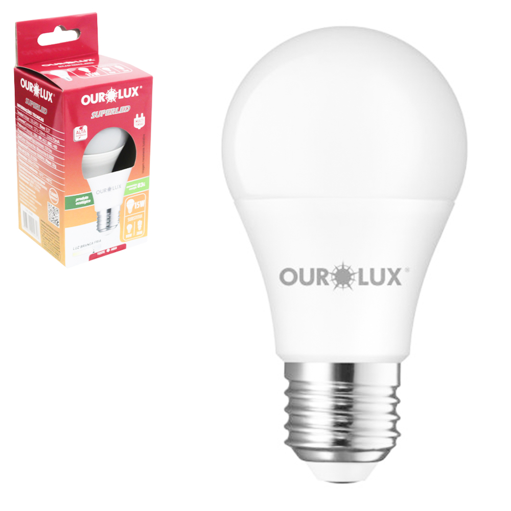LAMPADA BULBO DE LED 15W 6500K BRANCA FRIA BIVOLT