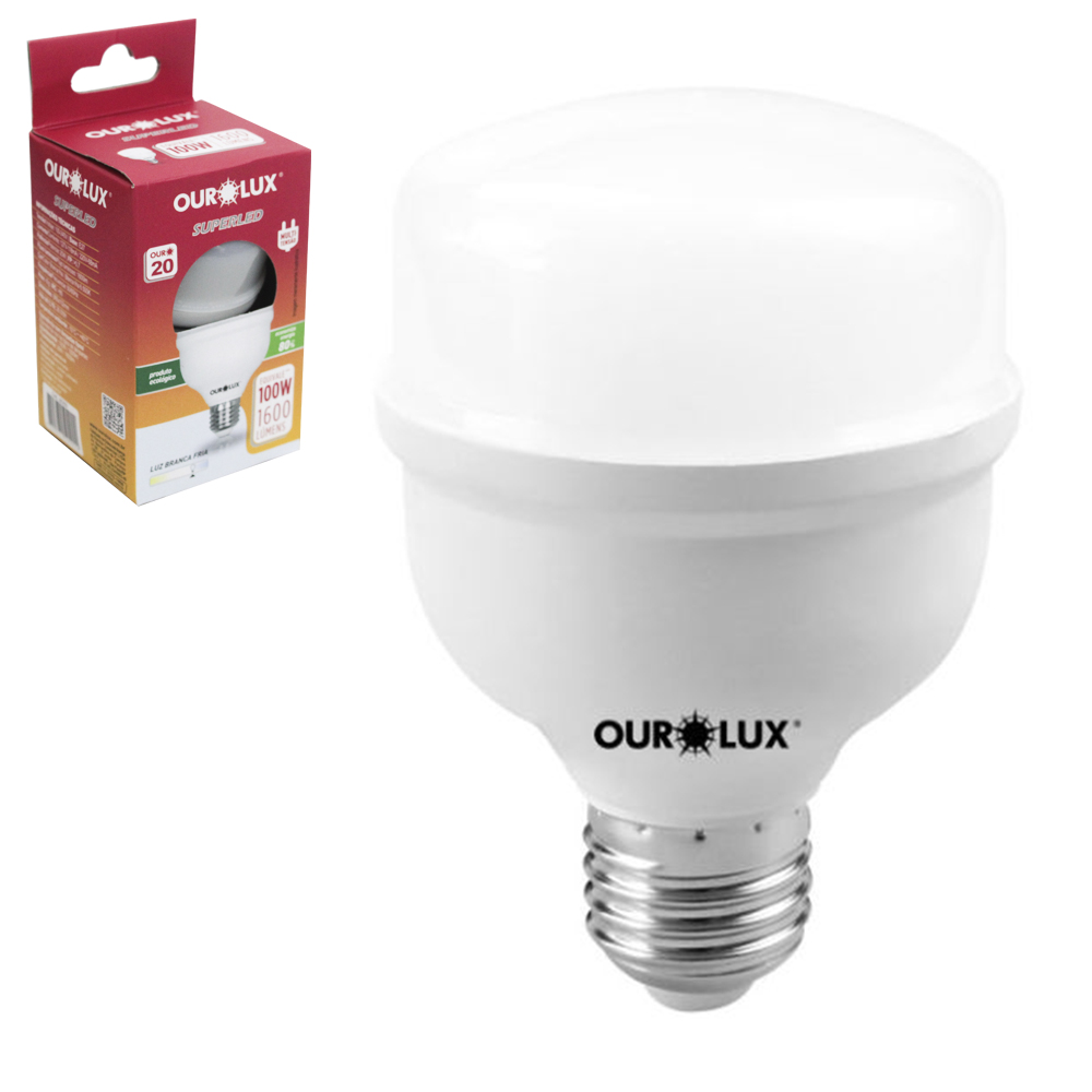 LAMPADA BULBO DE LED 20W 6500K BRANCA FRIA BIVOLT