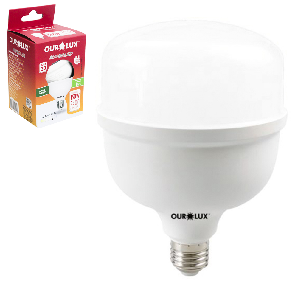 LAMPADA BULBO DE LED 30W 6500K BRANCA FRIA BIVOLT