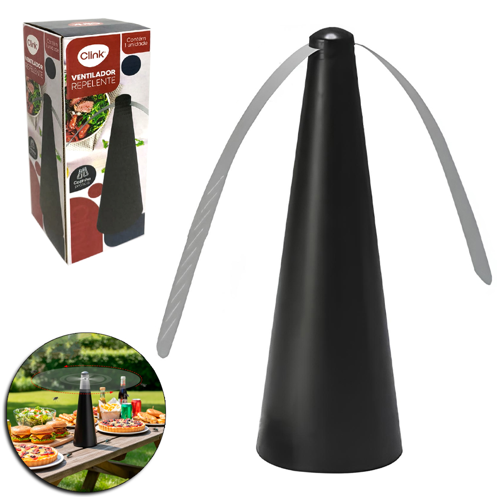 VENTILADOR REPELENTE PARA PERNILONGOS A PILHA 26X17X9CM