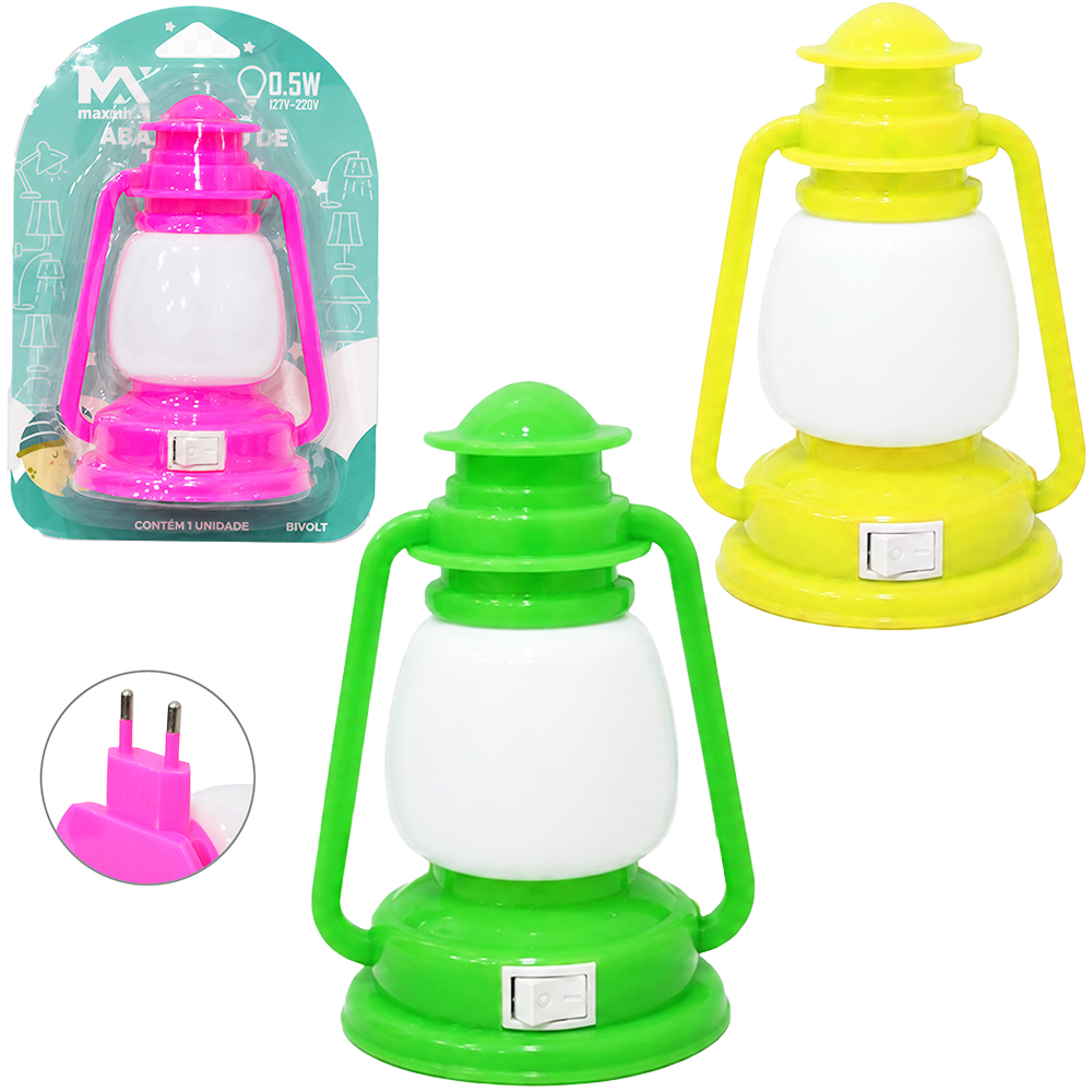 ABAJUR LUMINARIA DE TOMADA DE LED LAMPARINA BIVOLT MAXMIDIA