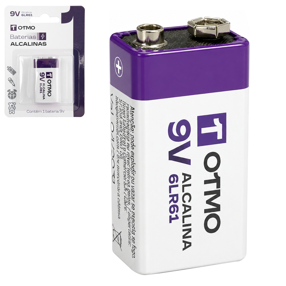 BATERIA 9V 6LR61 ALCALINA