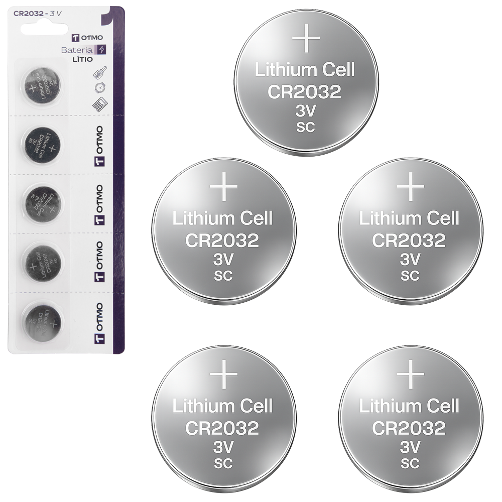 BATERIA DE LITIO 3V CR2032 COM 5 PECAS