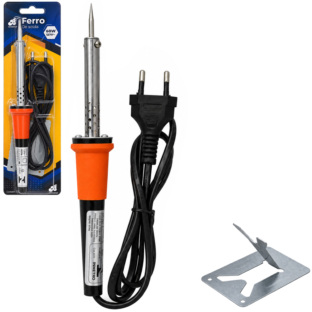 FERRO DE SOLDA COM SUPORTE 60W 127V