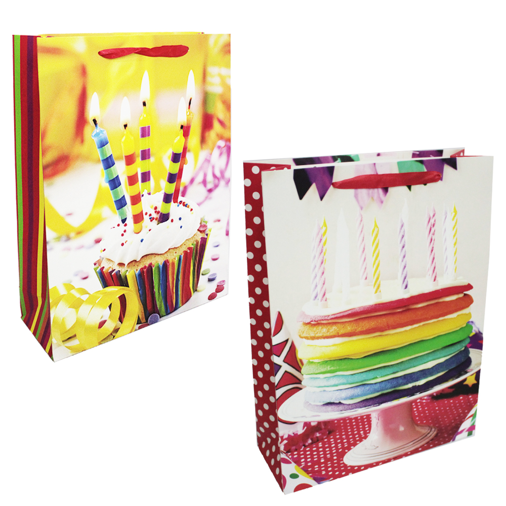 SACOLA DE PAPEL PARA PRESENTE LUXO ESTAMPAS SORTIDAS 40X30X12CM
