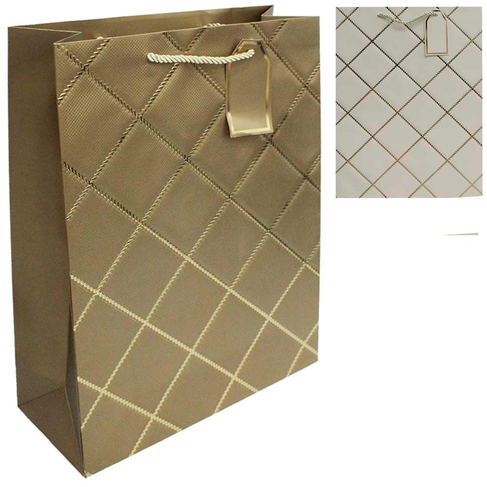 SACOLA DE PAPEL PARA PRESENTE LUXO 42X31X12CM