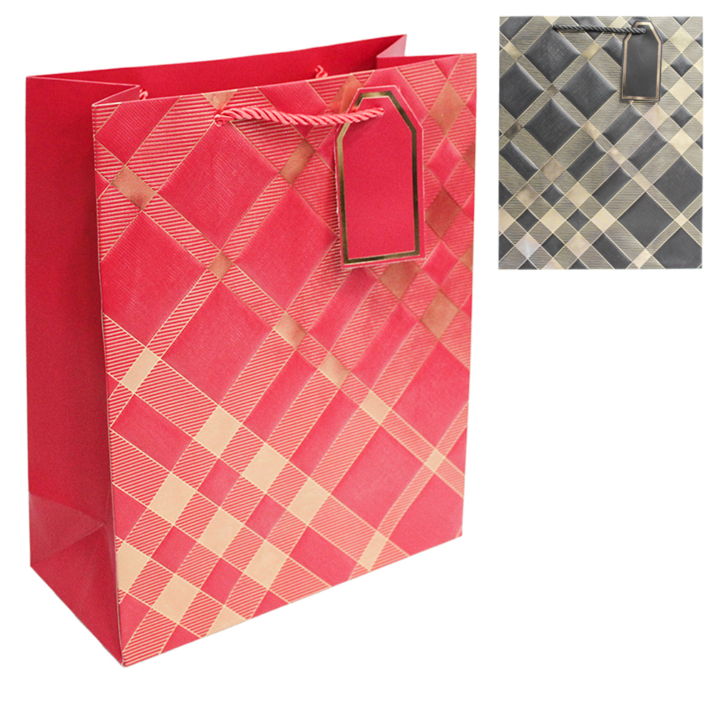 SACOLA DE PAPEL PARA PRESENTE LUXO 32X26X12CM