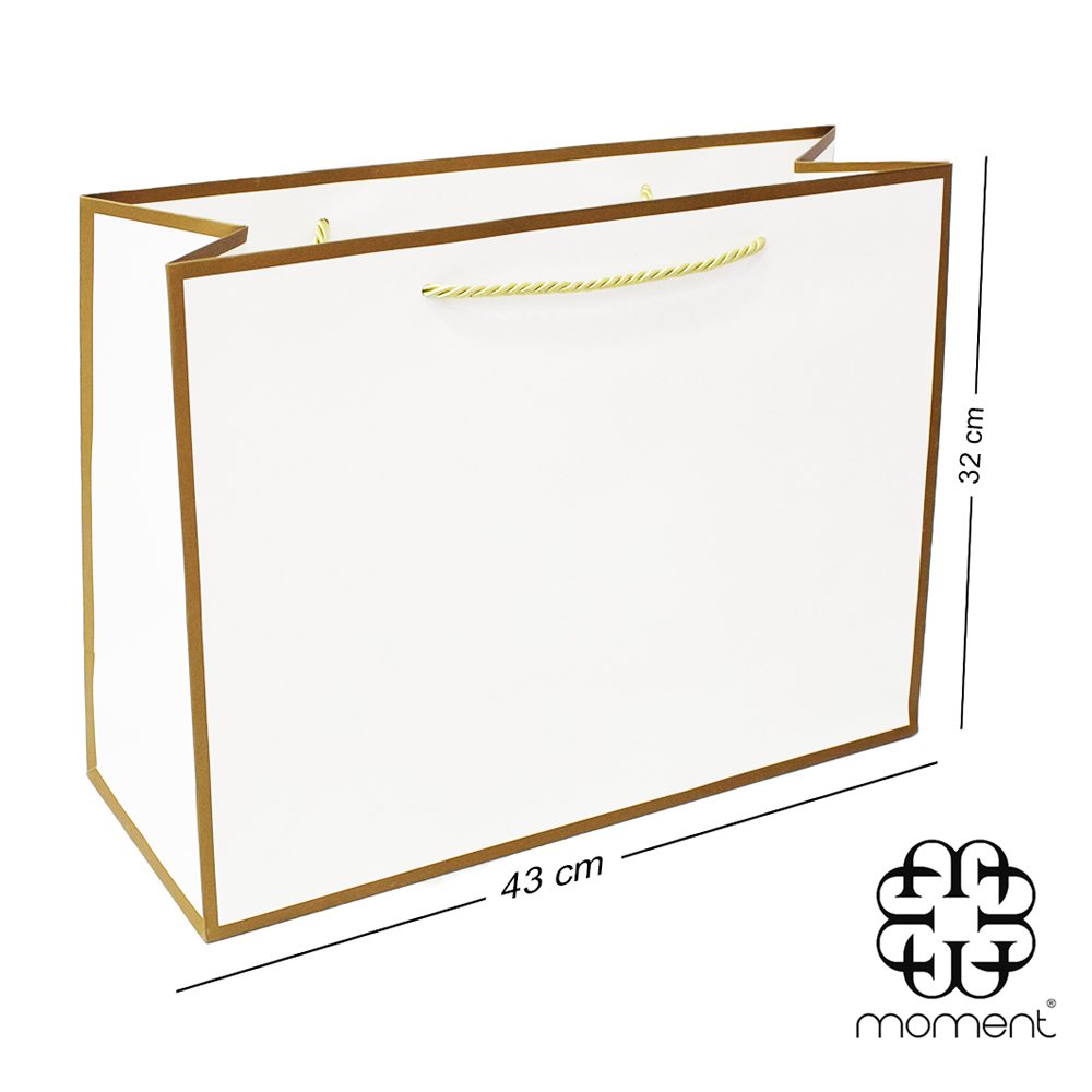 SACOLA DE PAPEL PARA PRESENTE LUXO 43X32X14CM