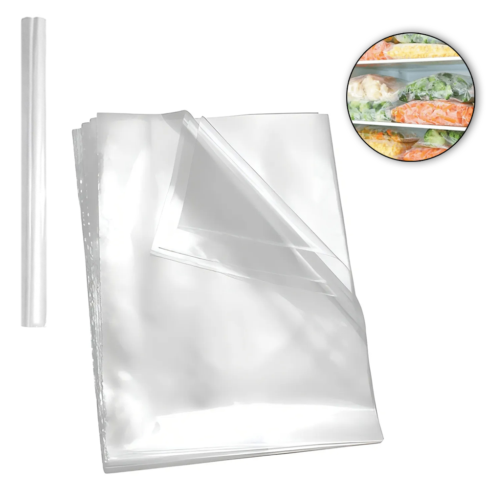 SACO DE PLASTICO TRASPARENTE PP COM 50 PECAS 100X90CM