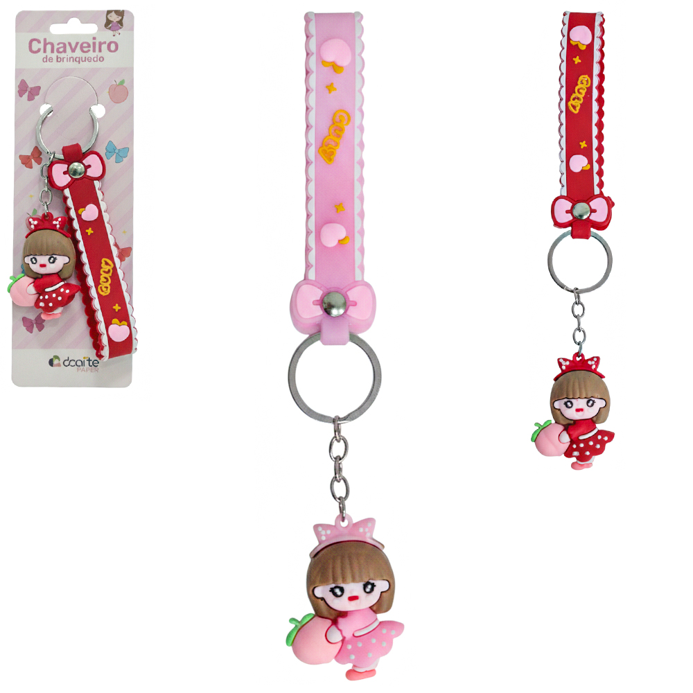 CHAVEIRO EMBORRACHADO DE PVC MENINA PAPER