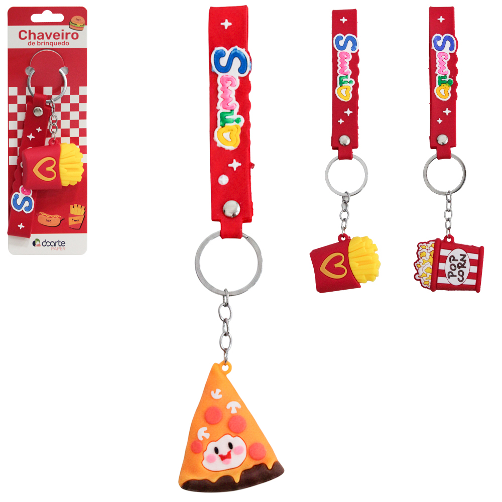 CHAVEIRO EMBORRACHADO DE PVC SORTIDO PAPER