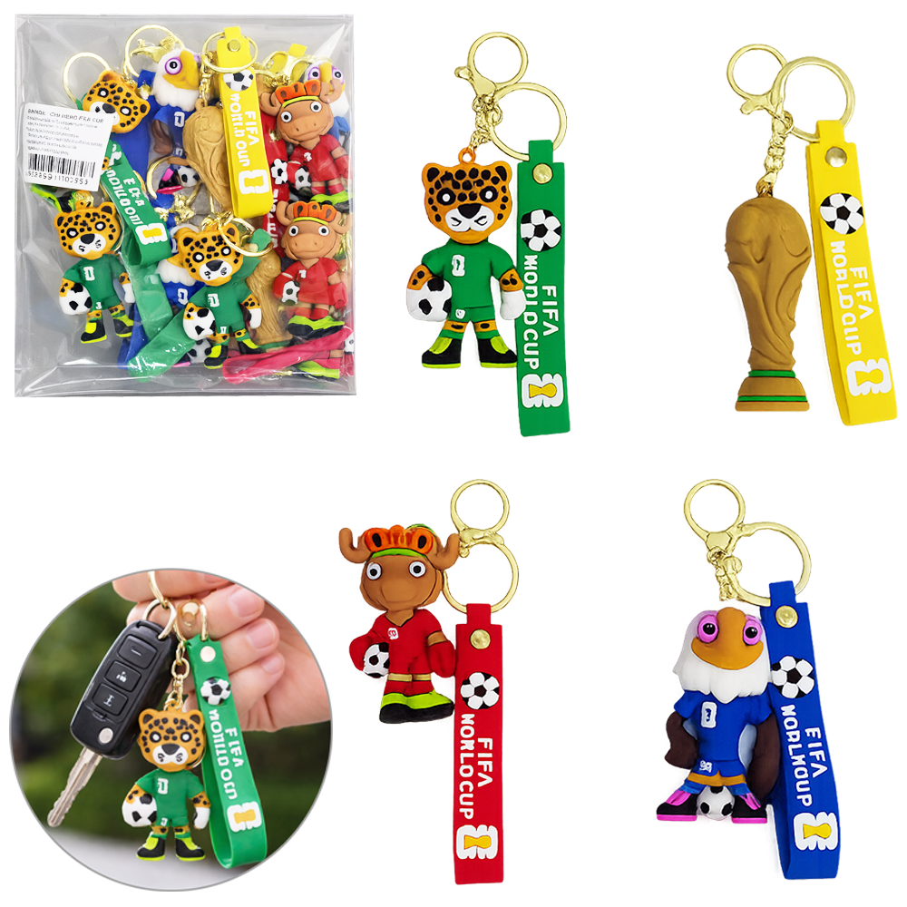 CHAVEIRO EMBORRACHADO DE PVC SORTIDOS COM 12 PECAS